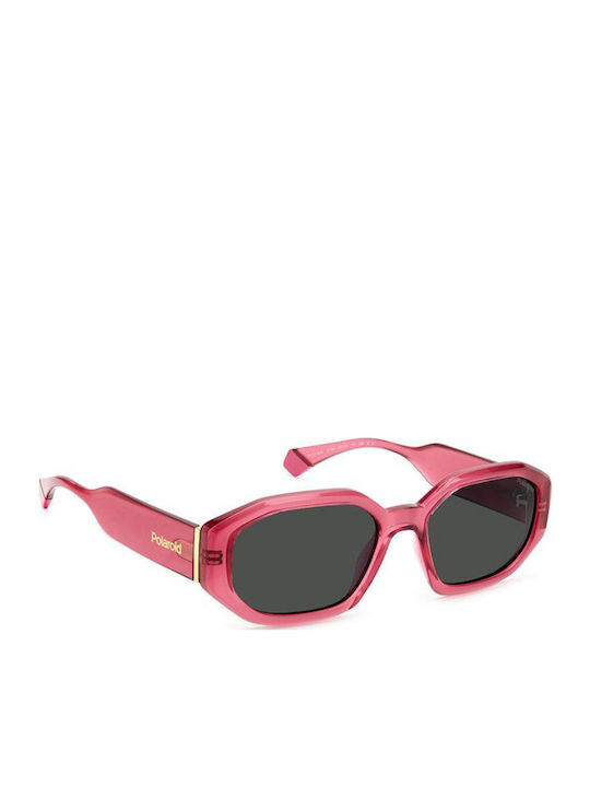 Polaroid Damen Sonnenbrille mit Rosa Kunststoff Gestell und Gray Polarisiert Linse PLD6189/S 35J/M9