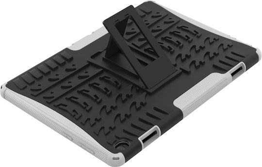 Back Cover Textură Anvelopă Durabilă Albă (Lenovo Tab M10 10,1")