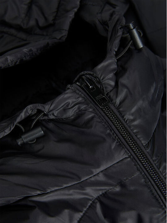 Jack & Jones Nora Κοντό Γυναικείο Puffer Μπουφάν για Χειμώνα Μαύρο