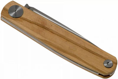 Umarex Gslip Olive Wood Taschenmesser Beige mit Klinge aus Stahl