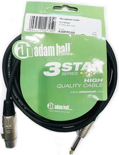 Adam Hall XLR female to 6.3mm male 3m Cable (K3MFP0300)
