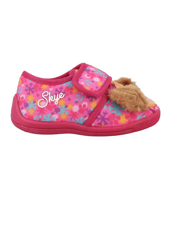 PAW PATROL 141.PW009643 Fuchsia Slippers For Girls With Sticker