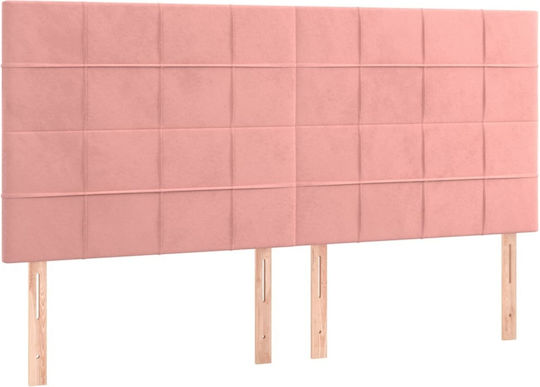 vidaXL Κεφαλάρι Κρεβατιού Υφασμάτινο Ροζ 160x118cm