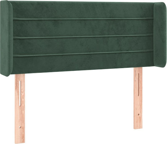 vidaXL Bed Headboard made of Fabric Dark Green 93x16x78cm