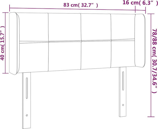 vidaXL Stoff Kopfstütze für Betten Rosa 83x88cm