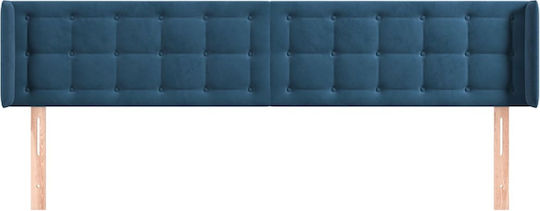 vidaXL Stoff Kopfstütze für Betten Dunkelblau 163x88cm