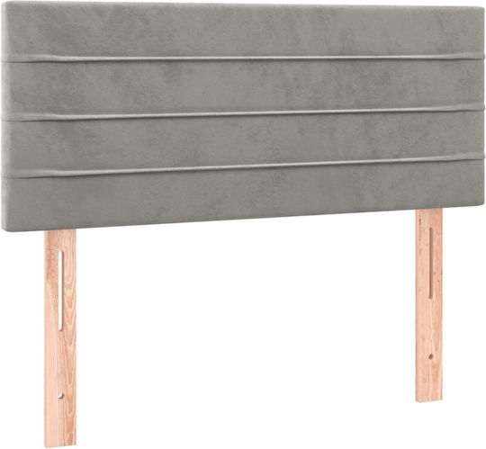 vidaXL Bed Headboard made of Fabric Light Gray 100x5x78cm