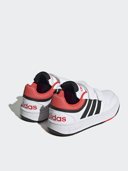 Hoops 3.0 CF Incaltaminte Sport Copii Baschet Cu Închidere Hoop & Loop Albă