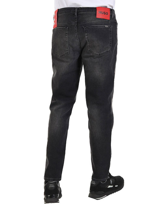 Hugo Boss Pantaloni de Bărbați din Jean în Linie Tapered Gri