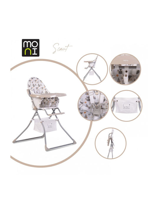 Moni Scaut Foldable Baby Highchair Beige