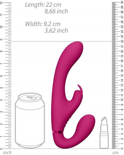 Vive Suki Trägerlos Strap On mit Dildo mit Vibration in Farbe Pink