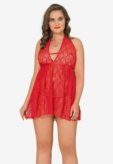 Moongirl Eva 10021 Σετ Sexy Babydoll Κόκκινο