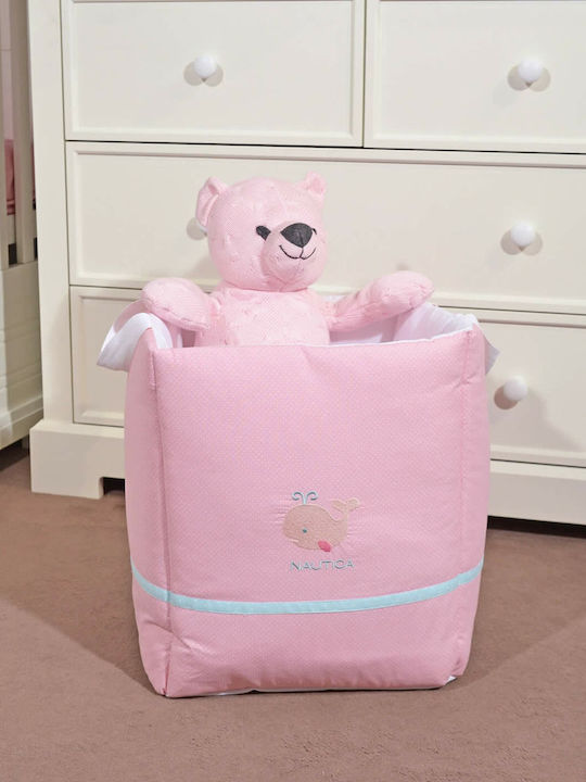 Nautica Kids Fabric Toy Storage Basket Pink 45x35cm
