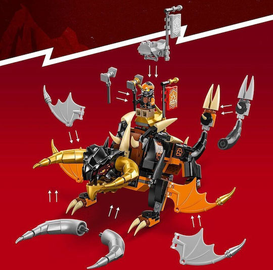 LEGO Ninjago Dragonul de Pământ al lui Cole EVO pentru 7+ Ani