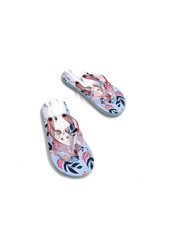 Παιδικές Σαγιονάρες Flip Flops Frozen Γαλάζιες Frozen Leaves