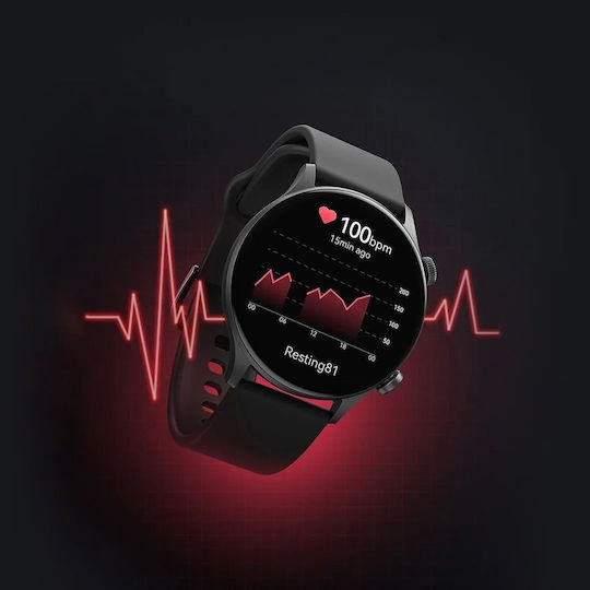 Haylou RT3 Solar Plus Smartwatch με Παλμογράφο (Μαύρο)