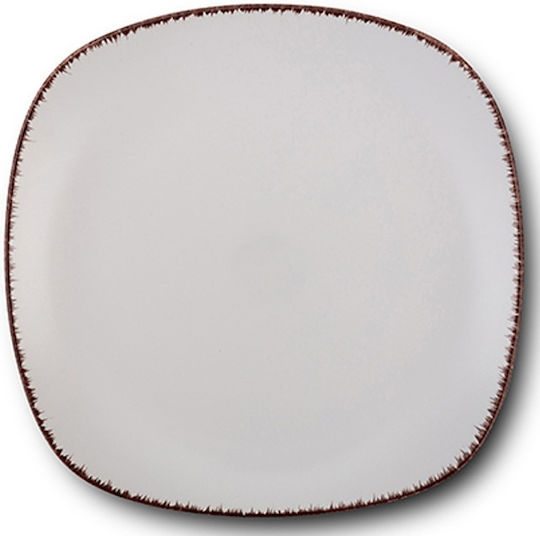 Nava White Sugar Πιάτο Γλυκού Τετράγωνο Κεραμικό 19x19cm