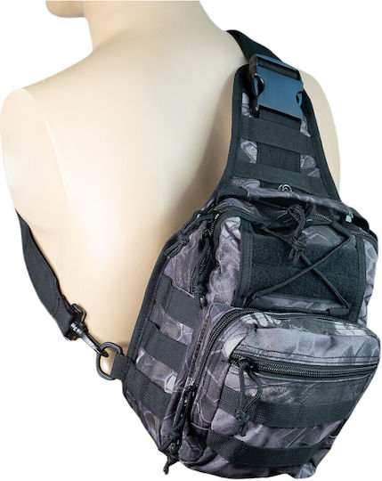 Mijo One Strap Στρατιωτικό Σακίδιο Πλάτης Black Python 10lt