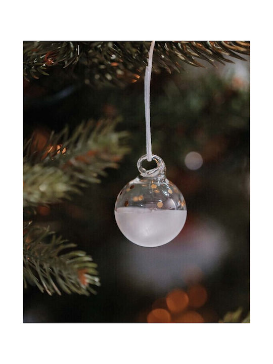 Ornament suspendat Glob Argintiu 3buc Set 4buc