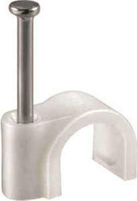 Eurolamp Στερεωτικά Καρφιά (Ρόκα) 6/25mm Λευκά 100τμχ 147-48001