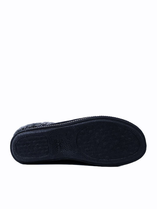 Anatomical Women's Slippers with Fur Black