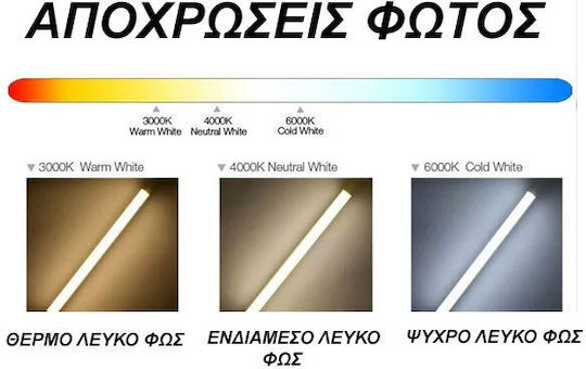 Adeleq LED Bulb 18W Fluorescent Type 120cm for Socket G13 and Shape T8 Natural White 1900lm