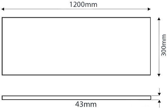 Adeleq Εξωτερικό LED Panel 42W 120x30εκ. Adeleq Εξωτερικό LED Panel 42W 120x30εκ.