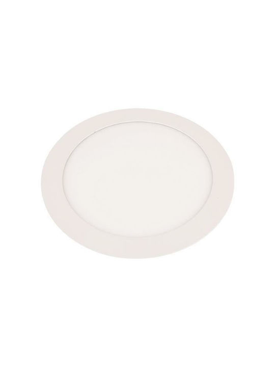 Eurolamp Round Recessed LED Panel 20W with Cool White Light 23x23cm