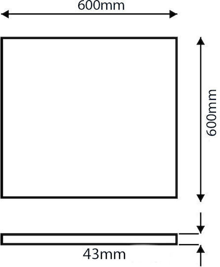 Adeleq Εξωτερικό LED Panel 50W 60x60εκ. Adeleq Εξωτερικό LED Panel 50W 60x60εκ.