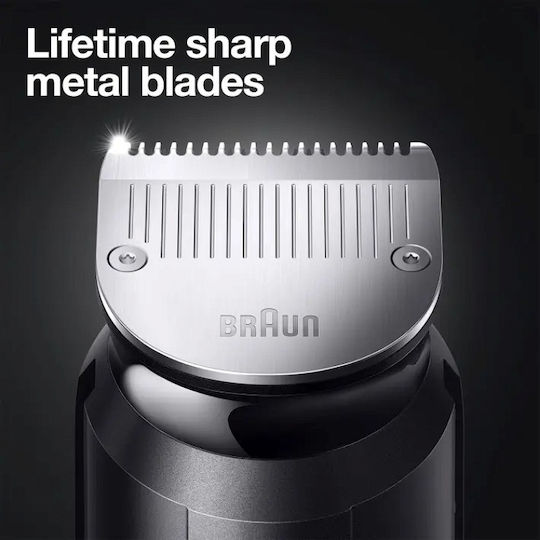 Braun All-in-one Trimmer 7 Set Wiederaufladbar Haarschneidemaschine Silber MGK7320