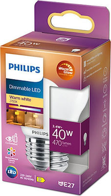 Philips Λάμπα LED για Ντουί E27 Θερμό Λευκό 470lm