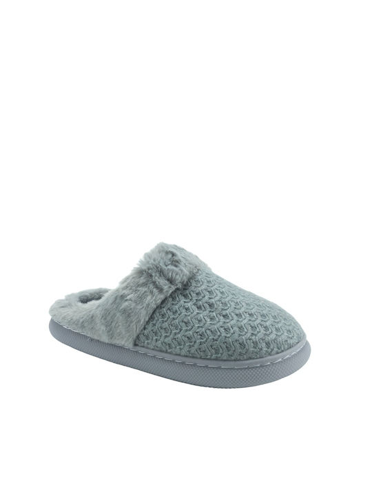 Jomix MD7203 Women's Slipper with Fur In Gray Colour