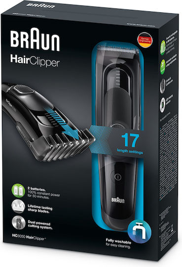 Braun Rechargeable Hair Clipper Black HC5050