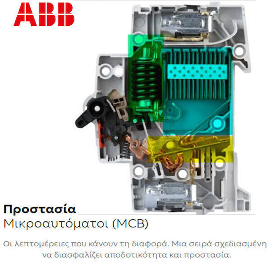 Abb Automatic Circuit Breaker 40A Single-pole AC 70314