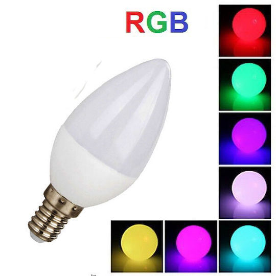 Diolamp Bec Smart LED 4W pentru Dulie E14 și Formă C37 RGBW 300lm