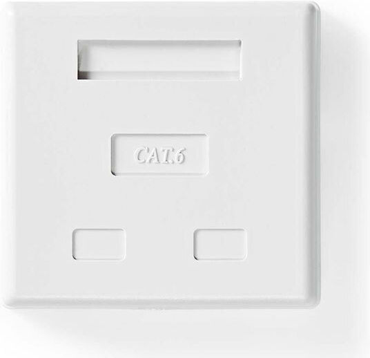 Nedis Двойна Външно мрежово контактно гнездо RJ45 Тип Cat6 в цвят Бял CCGP89130WT