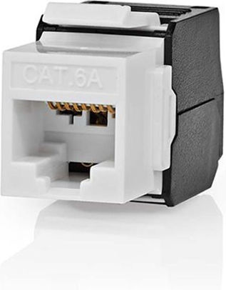 Nedis Priză De Rețea Externă Single RJ45 Tip Cat6 În Culoare Neagră CCGP89710BK