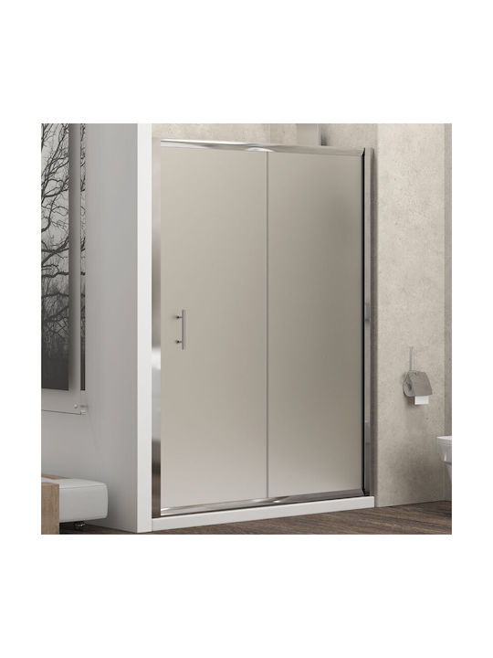 Karag Flora 500 Shower Screen for Shower with Sliding Door 140x190cm Fabric