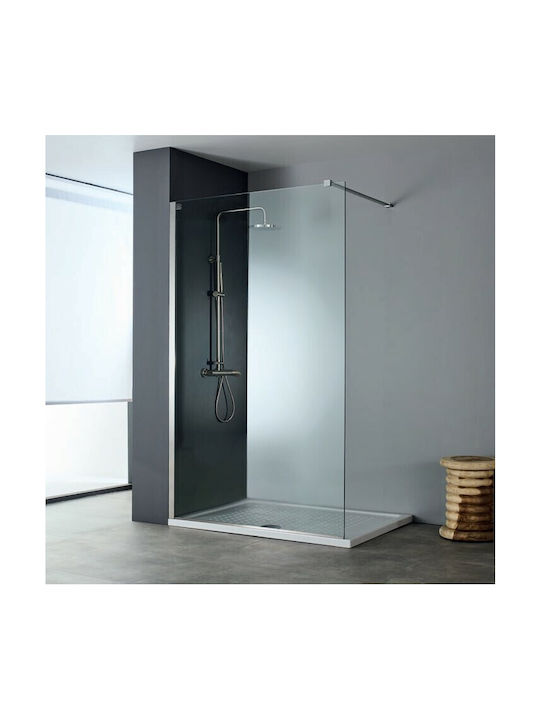 Devon Iwis Walk-In Duschwand für Dusche 87-89x200cm Sauberes Glas Inox gebürstet