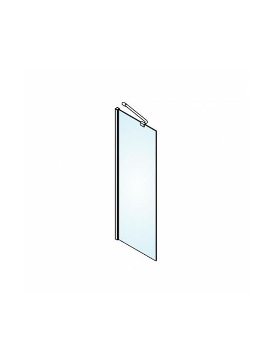Devon Iwis Walk-In Duschwand für Dusche 87-89x200cm Sauberes Glas Inox gebürstet