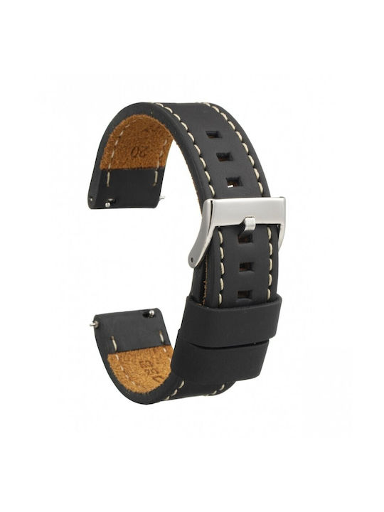 Diloy Straps Curea din piele Negru 20mm