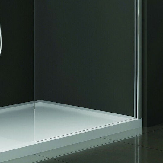 Karag Walkin 1 Shower Screen for Shower 90x200cm Clear Glass Cromo