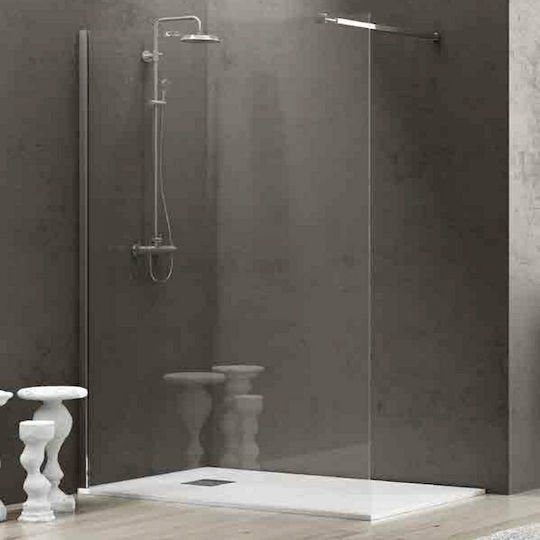 Karag Walkin 1 Shower Screen for Shower 90x200cm Clear Glass Cromo