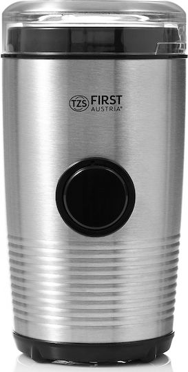 First Austria Ηλεκτρικός Μύλος Καφέ 150W με Χωρητικότητα 60gr Ασημί