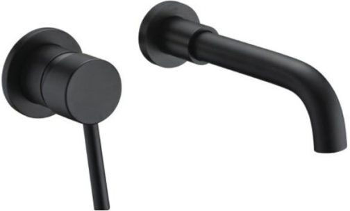 Karag Artemis Built-in Mixer & Spout Set for for Bathroom Sink 1 Exit Inox Black Matt
