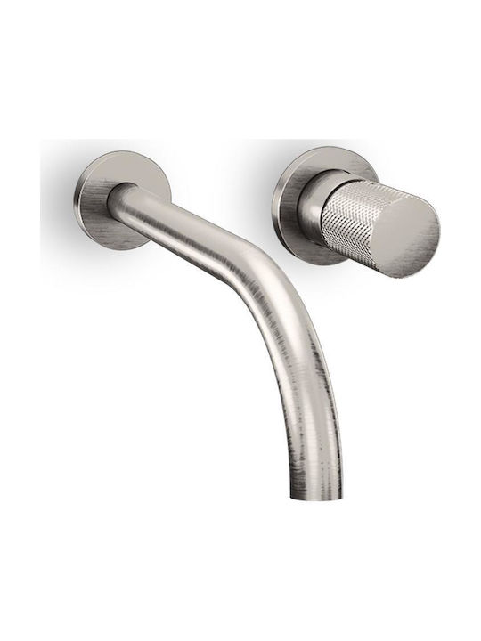 Eurorama Eletta Tecno Built-in Mixer & Spout Set for for Bathroom Sink 1 Exit Black Matt
