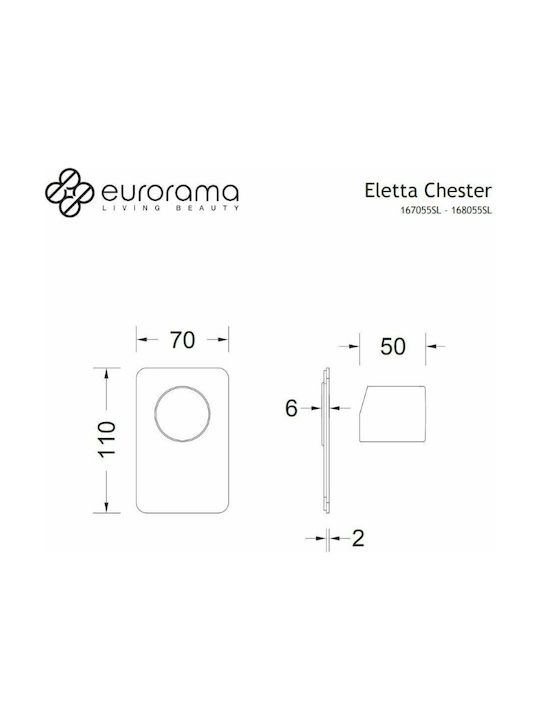 Eurorama Eletta Tecno Built-in Faucet Mixer for Shower 1 Exit Chrome