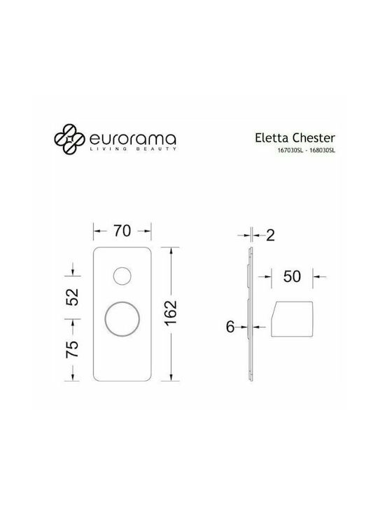 Eurorama Eletta Tecno Built-in Faucet Mixer for Shower 2 Exits Black Matt