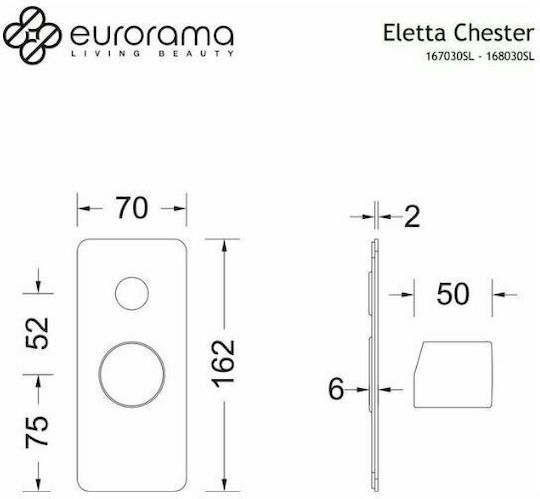 Eurorama Eletta Tecno за душ кабина 2 изхода Black Matt