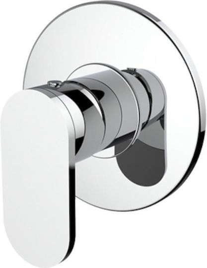 Armando Vicario Slim Built-in Faucet Mixer for Shower 1 Exit Black Brushed